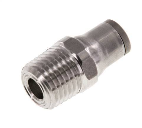 Racor de 6mm x 1/4'' NPT con rosca macho Acero inoxidable FKM