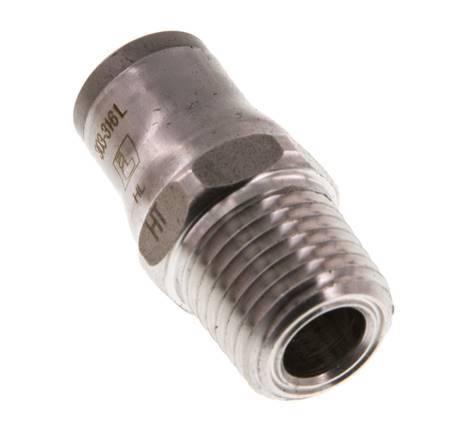 Racor de 8mm x 1/4'' NPT con rosca macho Acero inoxidable FKM
