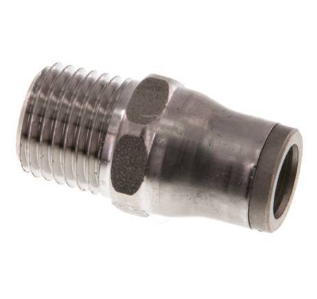 Racor de 8mm x 1/4'' NPT con rosca macho Acero inoxidable FKM