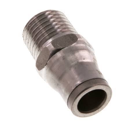 Racor de 8mm x 1/4'' NPT con rosca macho Acero inoxidable FKM
