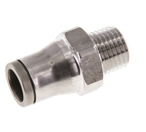 Racor de 10mm x 1/4'' NPT con rosca macho Acero inoxidable FKM