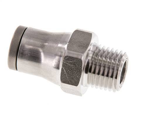 Racor de 10mm x 1/4'' NPT con rosca macho Acero inoxidable FKM