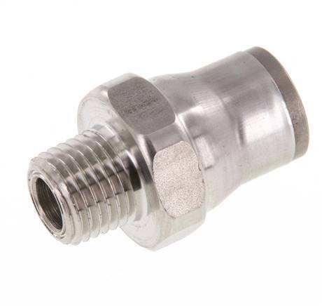 Racor de 12mm x 1/4'' NPT con rosca macho Acero inoxidable FKM