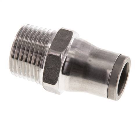 Racor de 10mm x 3/8'' NPT con rosca macho Acero inoxidable FKM