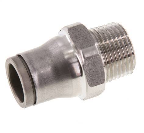 Racor de 12mm x 3/8'' NPT con rosca macho Acero inoxidable FKM