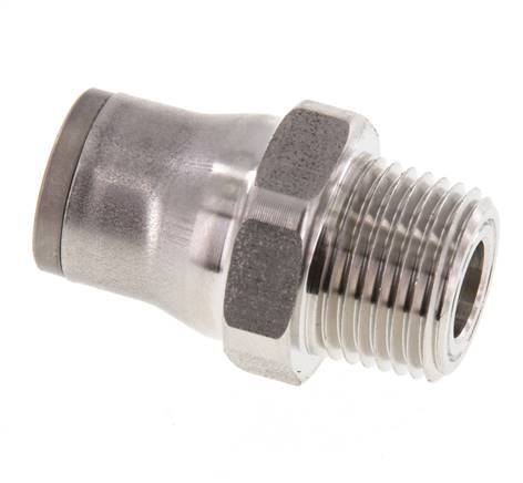 Racor de 12mm x 3/8'' NPT con rosca macho Acero inoxidable FKM