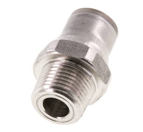 Racor de 12mm x 3/8'' NPT con rosca macho Acero inoxidable FKM