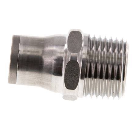 Racor de 12mm x 1/2'' NPT con rosca macho Acero inoxidable FKM