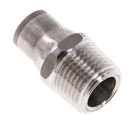 Racor de 12mm x 1/2'' NPT con rosca macho Acero inoxidable FKM