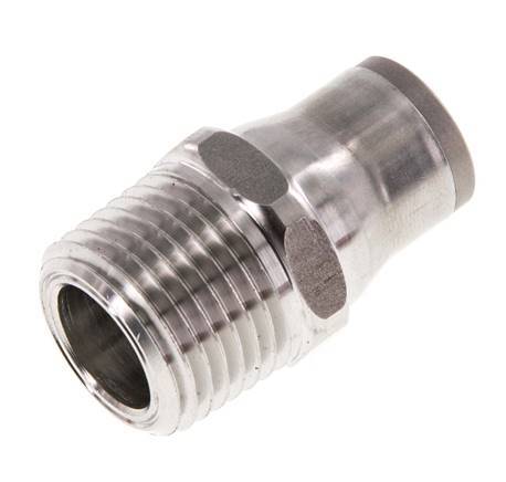 Racor de 12mm x 1/2'' NPT con rosca macho Acero inoxidable FKM