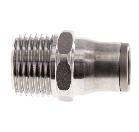 Racor de 12mm x 1/2'' NPT con rosca macho Acero inoxidable FKM