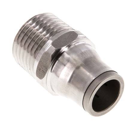 Racor de 12mm x 1/2'' NPT con rosca macho Acero inoxidable FKM