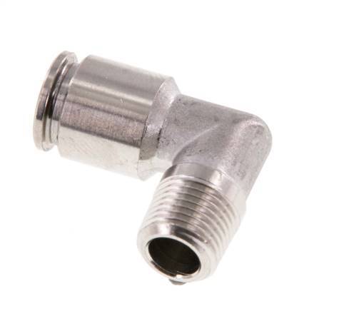 Racor de 6mm x R1/8'' 90deg con rosca macho Latón FKM Giratorio