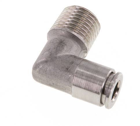 Racor de 6mm x R1/4'' 90deg con rosca macho Latón FKM Giratorio