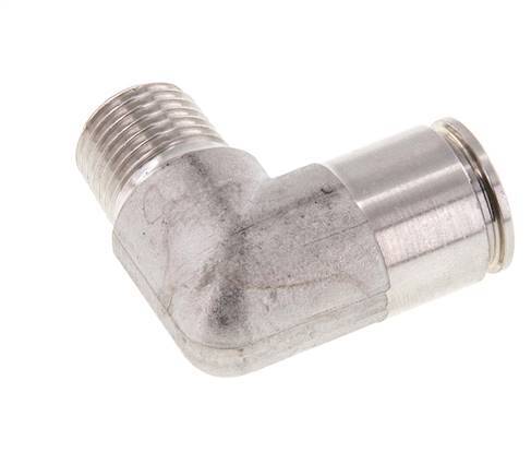 Codo de 90 grados 10mm x R1/4'' con rosca macho Latón FKM Giratorio