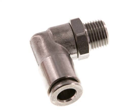 Racor de 6mm x R1/8'' 90deg con rosca macho Latón FKM Giratorio