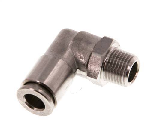 Racor de 6mm x R1/8'' 90deg con rosca macho Latón FKM Giratorio