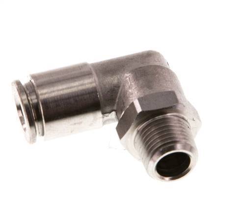 Racor de 6mm x R1/8'' 90deg con rosca macho Latón FKM Giratorio