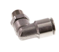 Codo de 90 grados 8mm x R1/8'' con rosca macho Latón FKM Giratorio