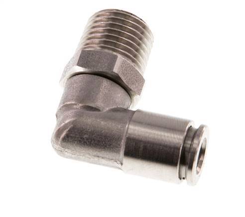 Racor de 6mm x R1/4'' 90deg con rosca macho Latón FKM Giratorio