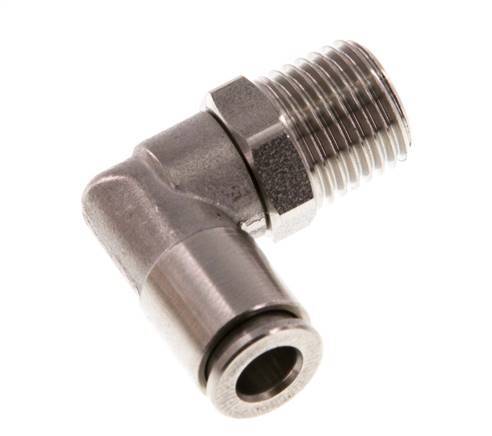 Racor de 6mm x R1/4'' 90deg con rosca macho Latón FKM Giratorio