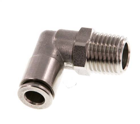 Racor de 6mm x R1/4'' 90deg con rosca macho Latón FKM Giratorio