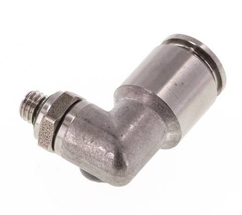 Racor de 6mm x M 5 90deg con rosca macho Latón FKM Giratorio