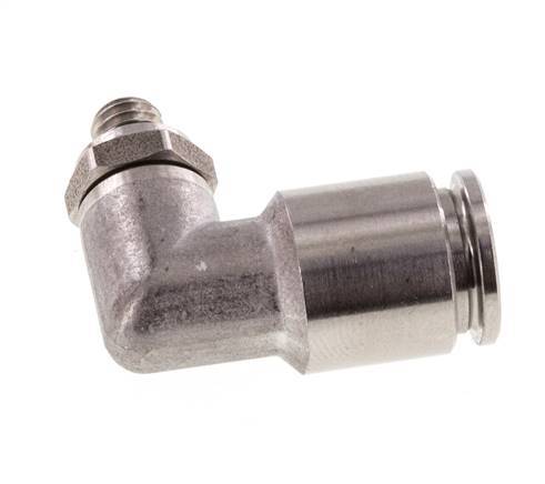 Racor de 6mm x M 5 90deg con rosca macho Latón FKM Giratorio