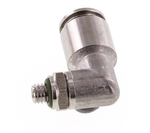 Racor de 6mm x M 5 90deg con rosca macho Latón FKM Giratorio