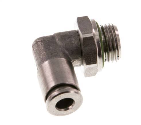 Racor de 4mm x G1/8'' 90deg con rosca macho Latón FKM Giratorio
