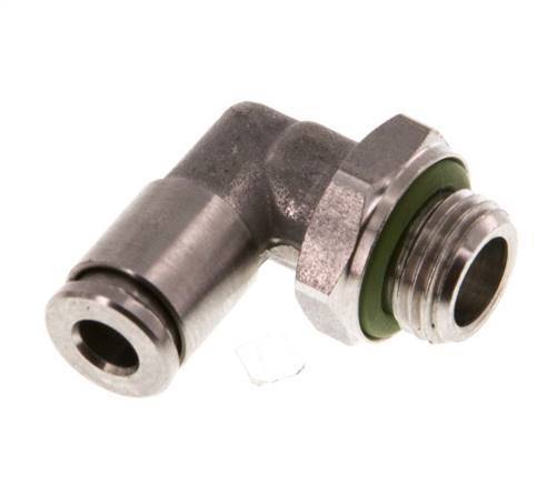 Racor de 4mm x G1/8'' 90deg con rosca macho Latón FKM Giratorio