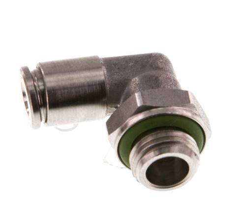 Racor de 4mm x G1/8'' 90deg con rosca macho Latón FKM Giratorio