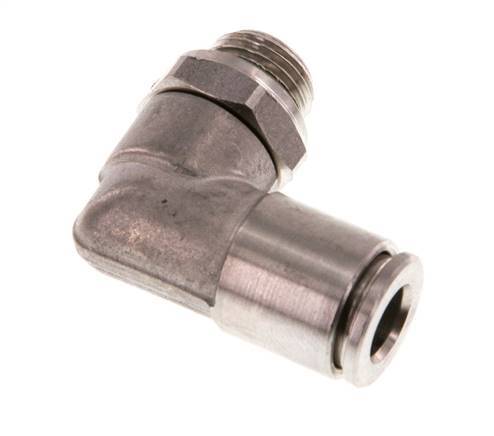 Racor de 6mm x G1/8'' 90deg con rosca macho Latón FKM Giratorio