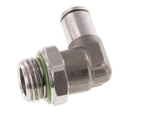 Racor de 4mm x G1/4'' 90deg con rosca macho Latón FKM Giratorio