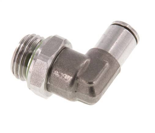 Racor de 4mm x G1/4'' 90deg con rosca macho Latón FKM Giratorio