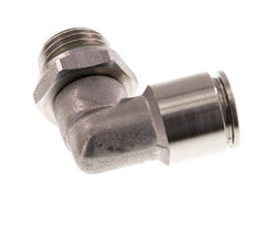 Racor de 8mm x G1/4'' 90deg con rosca macho Latón FKM Giratorio