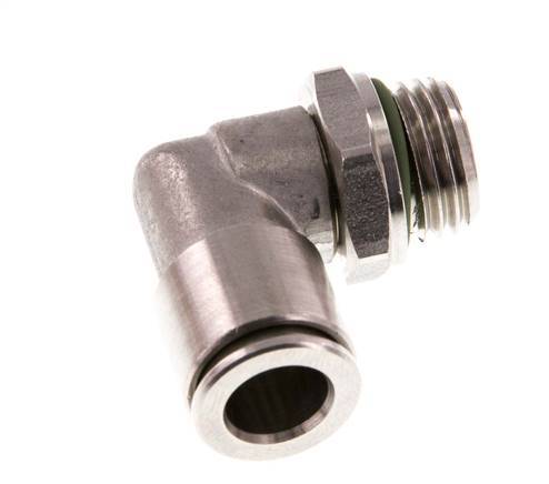 Racor de 8mm x G1/4'' 90deg con rosca macho Latón FKM Giratorio