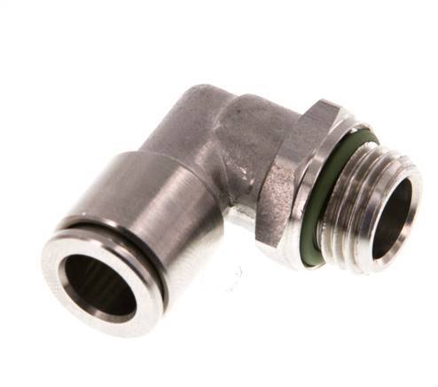Racor de 8mm x G1/4'' 90deg con rosca macho Latón FKM Giratorio