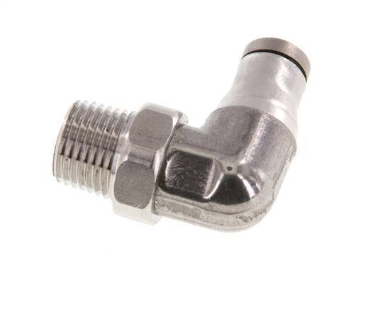 Racor de 4mm x 1/8'' NPT 90deg con rosca macho Acero inoxidable FKM Giratorio