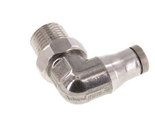 Racor de 4mm x 1/8'' NPT 90deg con rosca macho Acero inoxidable FKM Giratorio