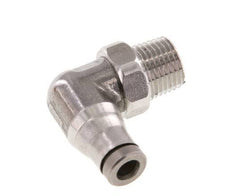 Racor de 4mm x 1/8'' NPT 90deg con rosca macho Acero inoxidable FKM Giratorio