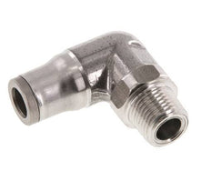 Racor de 6mm x 1/8'' NPT 90deg con rosca macho Acero inoxidable FKM Giratorio