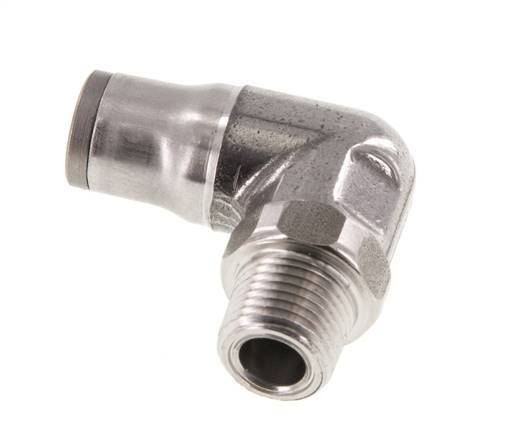 Racor de 6mm x 1/8'' NPT 90deg con rosca macho Acero inoxidable FKM Giratorio