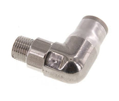 Racor de 8mm x 1/8'' NPT 90deg con rosca macho Acero inoxidable FKM Giratorio
