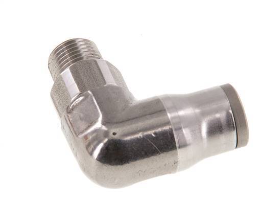 Racor de 8mm x 1/8'' NPT 90deg con rosca macho Acero inoxidable FKM Giratorio