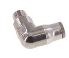 Racor de 8mm x 1/8'' NPT 90deg con rosca macho Acero inoxidable FKM Giratorio