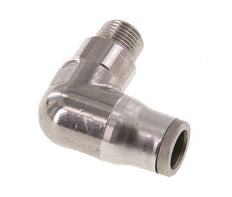 Racor de 8mm x 1/8'' NPT 90deg con rosca macho Acero inoxidable FKM Giratorio