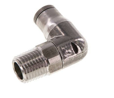 Racor de 8mm x 1/4'' NPT 90deg con rosca macho Acero inoxidable FKM Giratorio