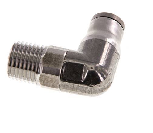 Racor de 8mm x 1/4'' NPT 90deg con rosca macho Acero inoxidable FKM Giratorio