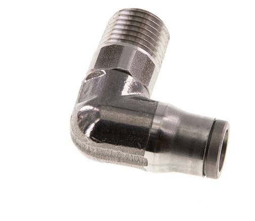 Racor de 8mm x 1/4'' NPT 90deg con rosca macho Acero inoxidable FKM Giratorio